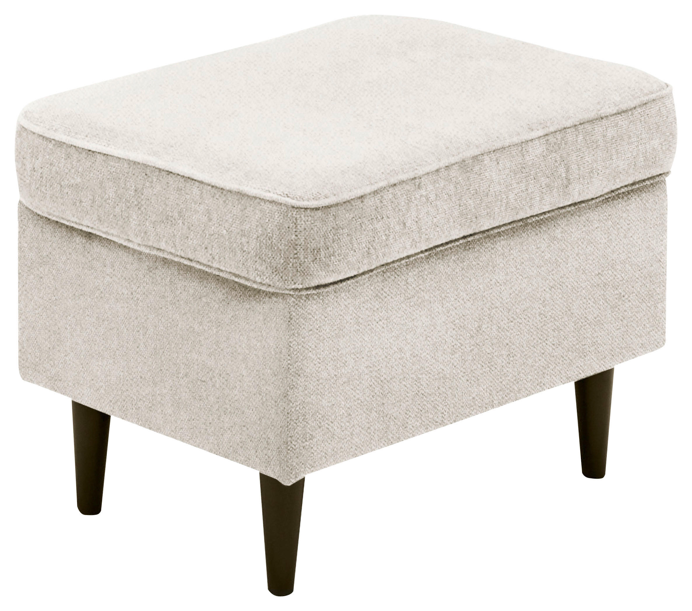 HOCKER Webstoff Creme, Schwarz  - Creme/Schwarz, Basics, Holz/Textil (63/43/42cm) - Carryhome