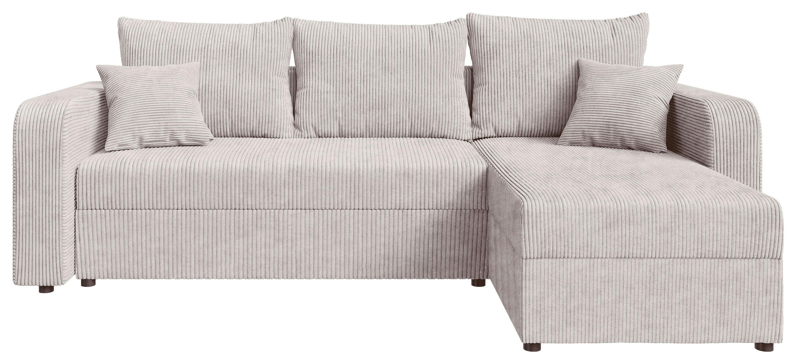 ECKSOFA Naturfarben Cord  - Schwarz/Naturfarben, KONVENTIONELL, Kunststoff/Textil (238/144cm) - Carryhome