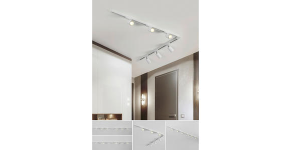 SCHIENENSYSTEM - Chromfarben/Weiß, Trend, Kunststoff/Metall (110/104/14cm) - Novel