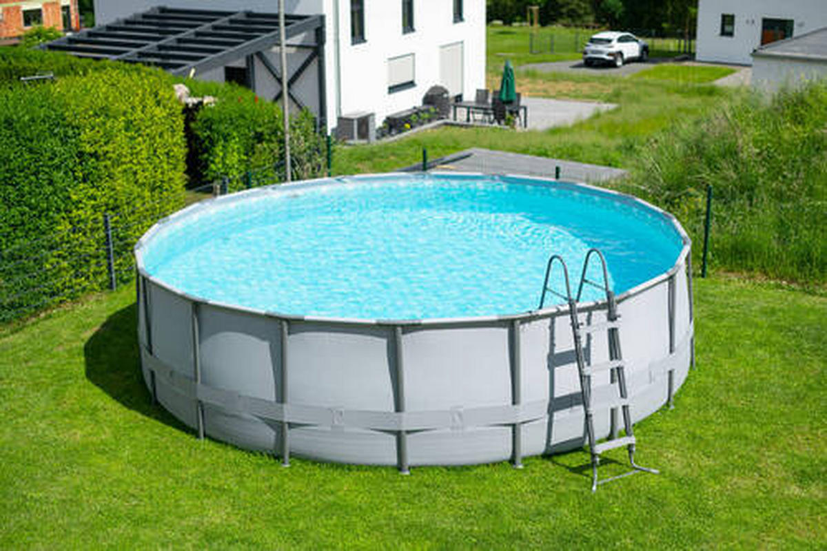 POOL PGP4001852B-AN 549/132 cm  - Anthrazit, KONVENTIONELL, Kunststoff (549/132cm) - Ambia Garden