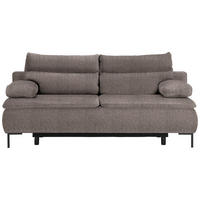 BOXSPRINGSOFA  mit Stoffauswahl Webstoff Braun  - Schwarz/Braun, Design, Textil/Metall (202/93/100cm) - Novel