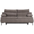 BOXSPRINGSOFA  in Webstoff Braun Modern  - Schwarz/Braun, Design, Textil/Metall (202/93/100cm) - Novel