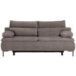 BOXSPRINGSOFA  in Webstoff Braun  - Schwarz/Braun, Design, Textil/Metall (202/93/100cm) - Novel