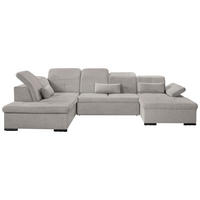 WOHNLANDSCHAFT Taupe Chenille  - Taupe/Grau, KONVENTIONELL, Kunststoff/Textil (188/340/240cm) - Carryhome