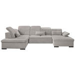 WOHNLANDSCHAFT  in Chenille Taupe  - Taupe/Grau, KONVENTIONELL, Kunststoff/Textil (188/340/240cm) - Carryhome