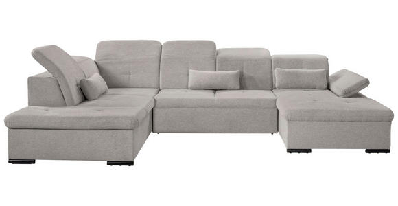 WOHNLANDSCHAFT Taupe Chenille  - Taupe/Grau, KONVENTIONELL, Kunststoff/Textil (188/340/240cm) - Carryhome