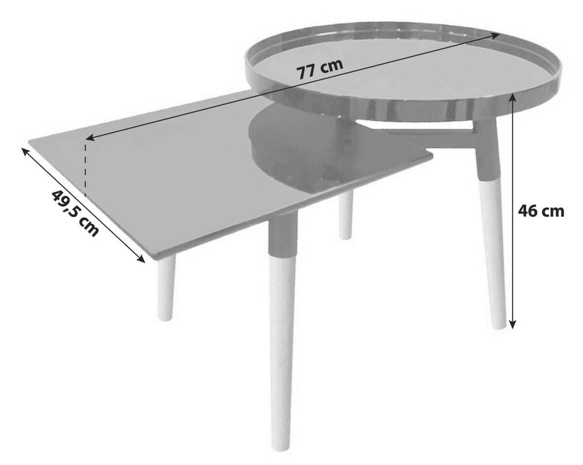 BEISTELLTISCH in Holz, Metall, Holzwerkstoff 49,5/77/46 cm  - Schwarz/Braun, Basics, Holz/Holzwerkstoff (49,5/77/46cm) - Kayoom
