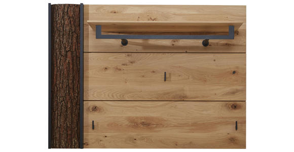 GARDEROBENPANEEL 118/87/35 cm - Eichefarben/Anthrazit, Natur, Holz/Metall (118/87/35cm) - Valnatura