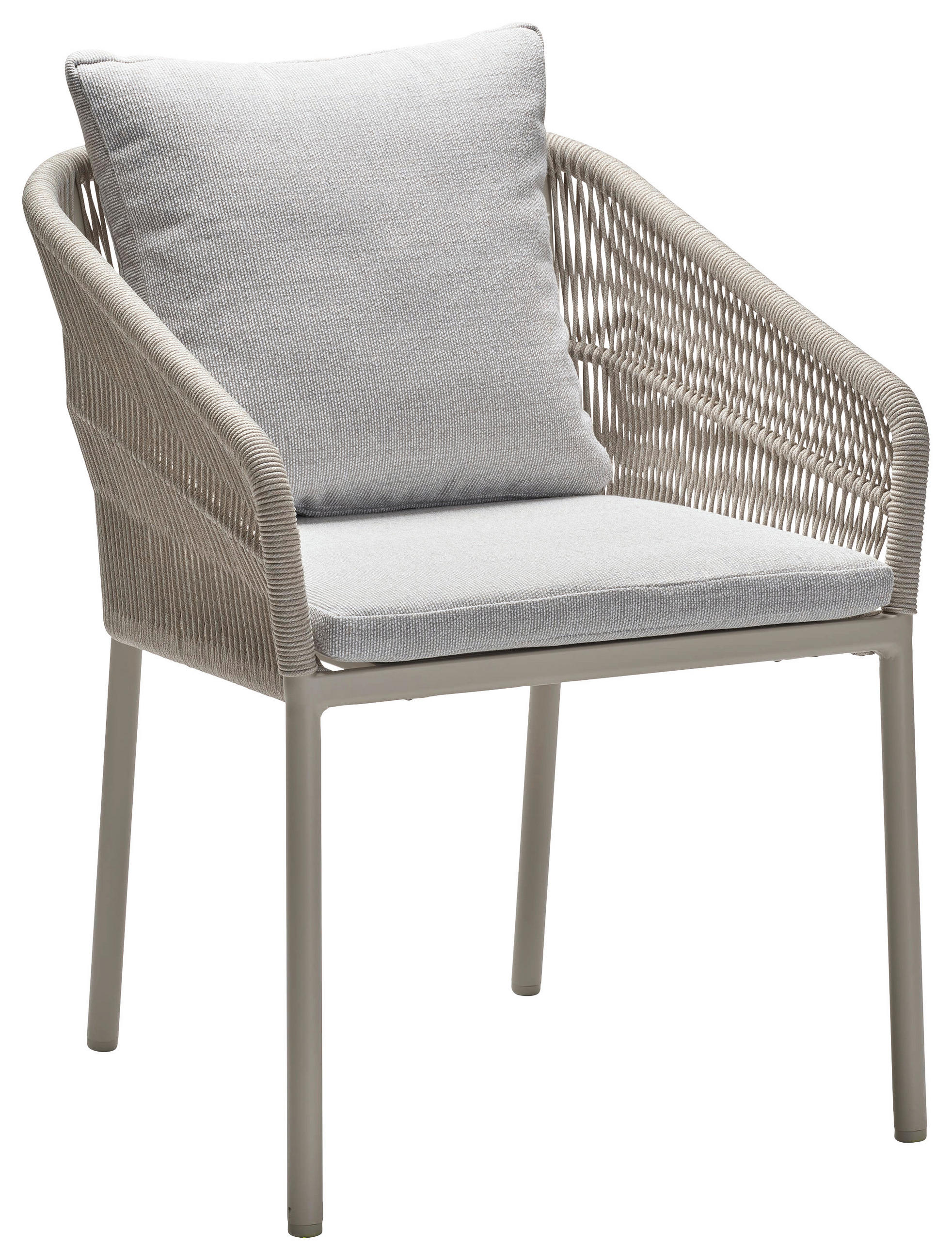 STAPELSESSEL in Metall, Textil Greige, Seidengrau  - Greige/Seidengrau, Basics, Textil/Metall (62/88/65cm) - Stern