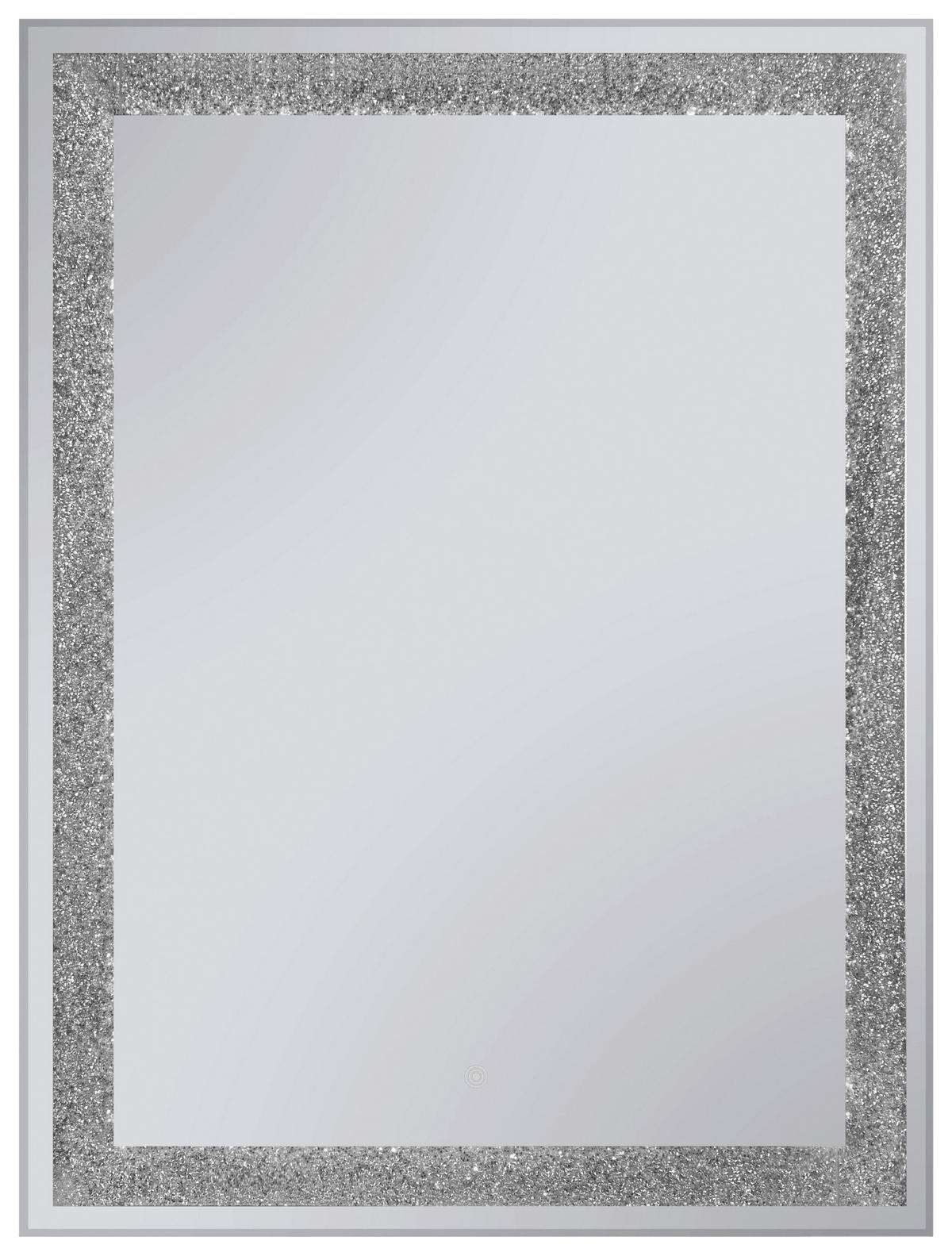 BADEZIMMERSPIEGEL 60/80/3,5 cm  - Schwarz, MODERN, Glas/Metall (60/80/3,5cm)