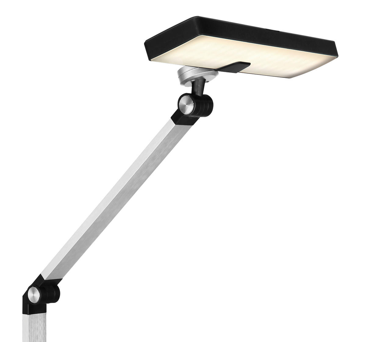 LED-TISCHLEUCHTE - Silberfarben/Schwarz, Konventionell, Kunststoff/Metall (40/27/82cm) - Globo
