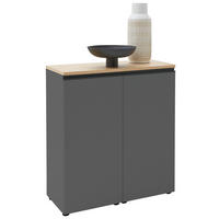 KOMMODE  in 90/102/41 cm  - Eichefarben/Schwarz, Design, Holz/Holzwerkstoff (90/102/41cm) - Dieter Knoll