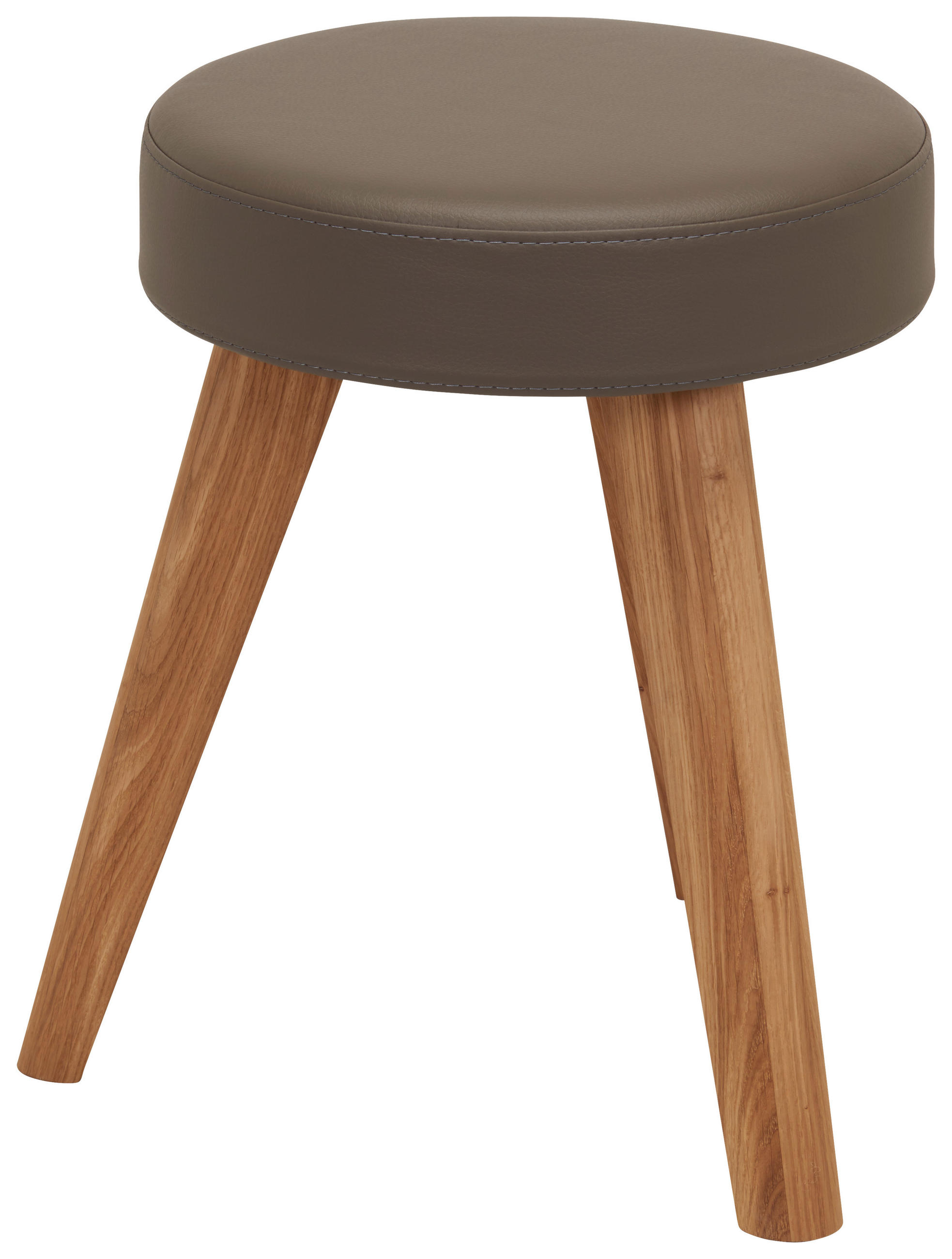 TABURET, dřevo, textil, 35/46/35 cm - barvy dubu/jílová barva, Natur, dřevo/textil (35/46/35cm) - Linea Natura