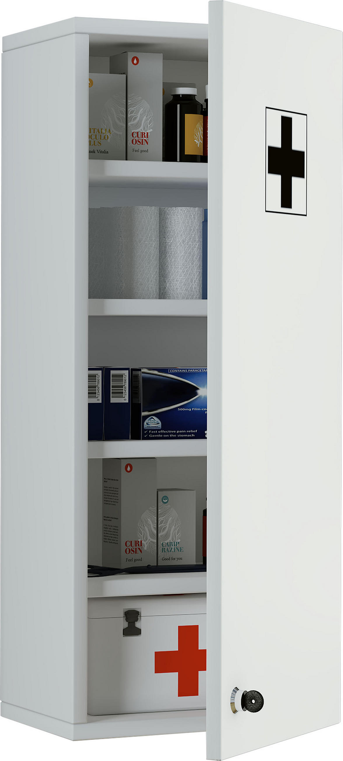 MEDIZINSCHRANK 29/70/20 cm  - Weiß, Basics, Holzwerkstoff (29/70/20cm) - MID.YOU