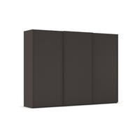 SCHWEBETÜRENSCHRANK 301/223/69 cm,  in Graphitfarben, 3 Tür(en)  - Graphitfarben, Basics, Holzwerkstoff/Metall (301/223/69cm) - Rauch Möbel