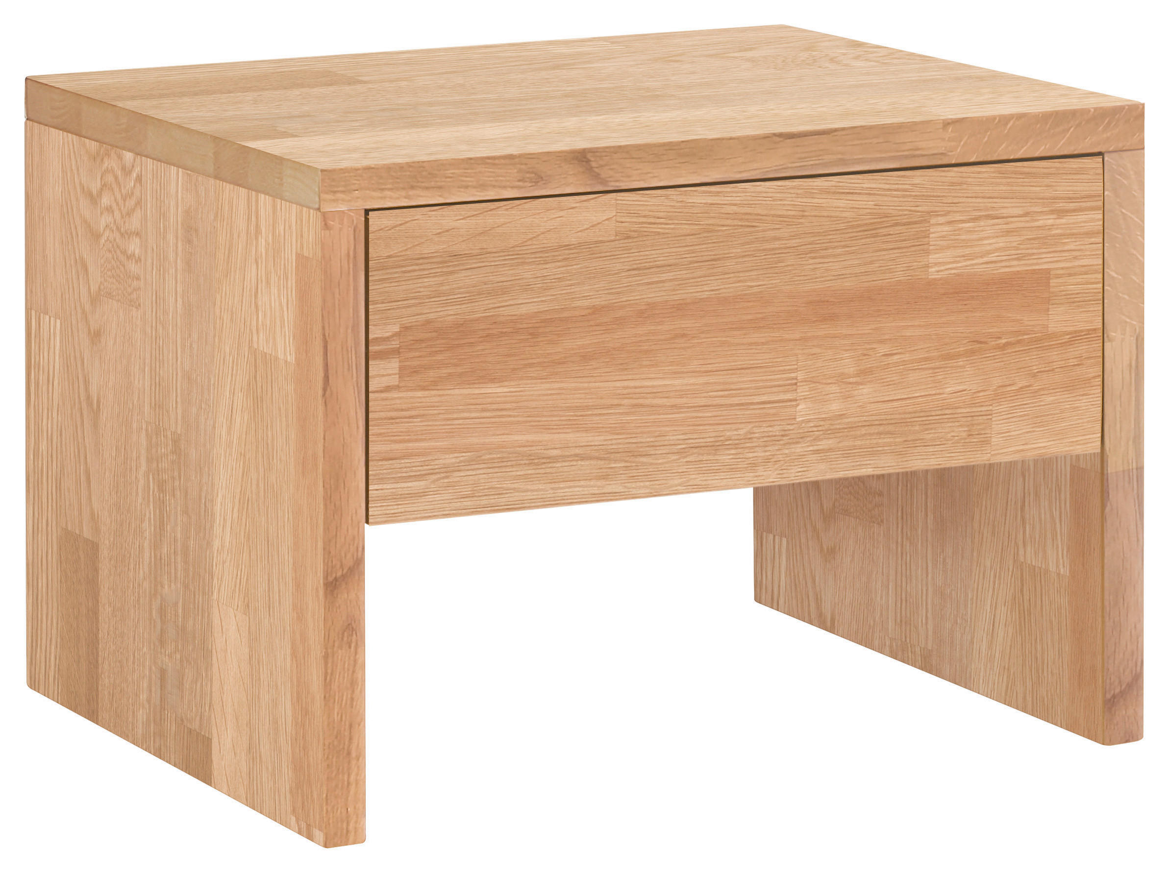 NACHTSCHRANK 48/35/40 cm Eiche massiv  - Eiche Bianco/Eichefarben, Natur, Holz (48/35/40cm) - Hasena
