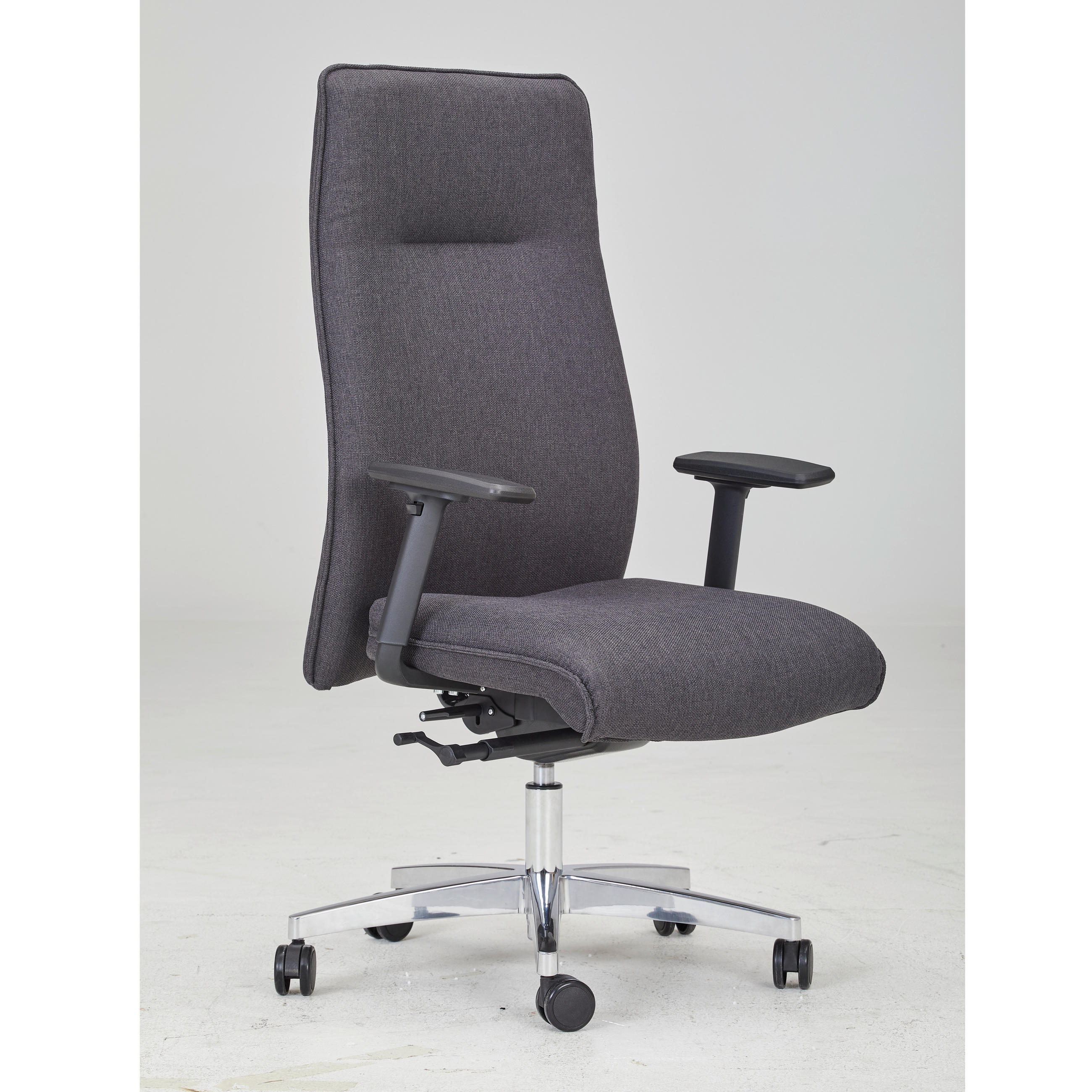 DREHSTUHL Anthrazit  - Anthrazit/Schwarz, MODERN, Kunststoff/Textil (53/124-132/50cm) - Topstar
