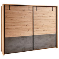 SCHWEBETÜRENSCHRANK 270/210/60 cm 2-türig Eiche Artisan  - Anthrazit/Eiche Artisan, LIFESTYLE, Holzwerkstoff/Metall (270/210/60cm) - Ti'me