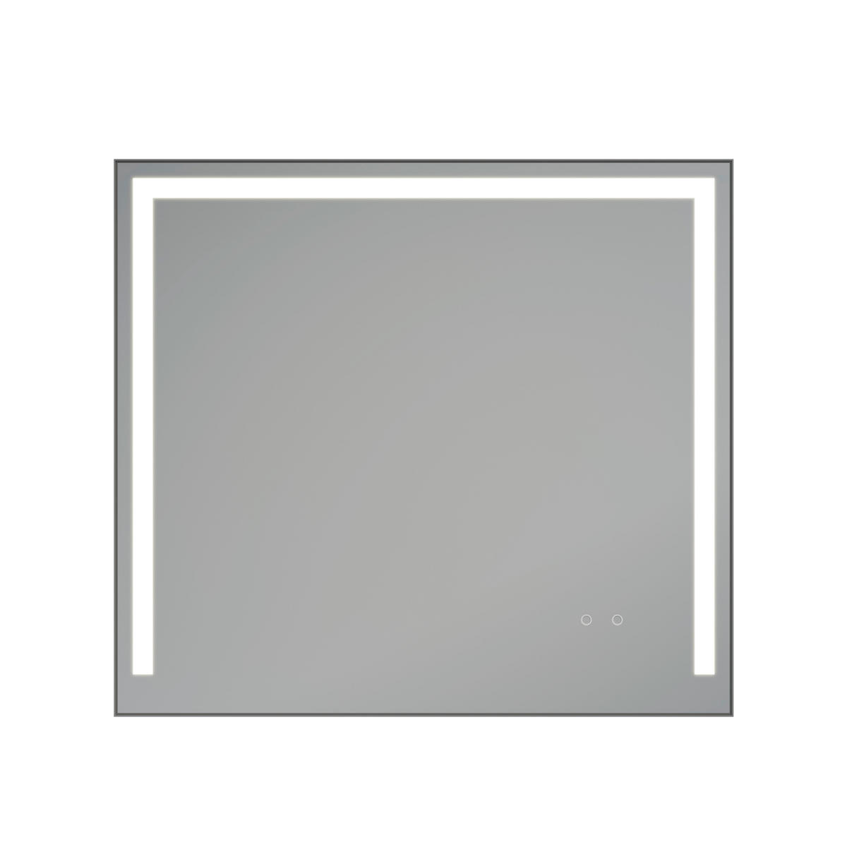 BADEZIMMERSPIEGEL 80/72/2,6 cm  - Alufarben, MODERN, Glas/Metall (80/72/2,6cm) - Celina Home