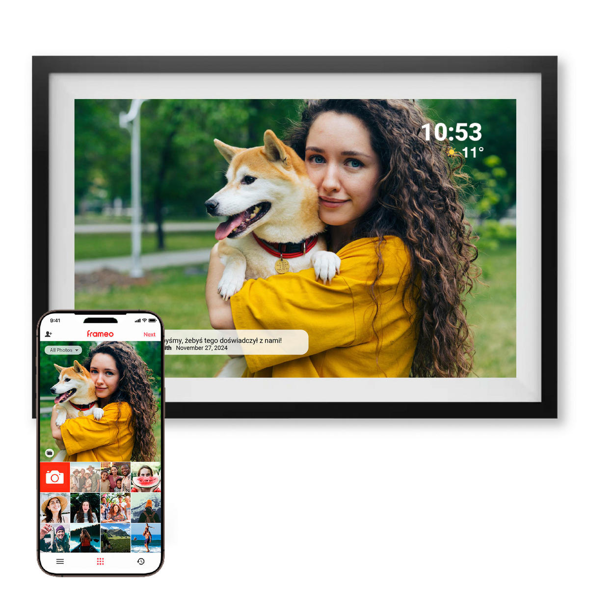 DIGITALER BILDERRAHMEN - Schwarz, Design, Kunststoff (26,2/18/2,7cm) - DENVER