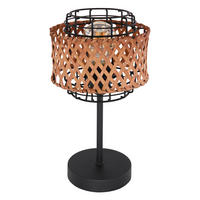 NAMIZNA SVETILKA        17/32 cm       - črna/temno rjava, Natur, kovina/naravni materiali (17/32cm) - Globo