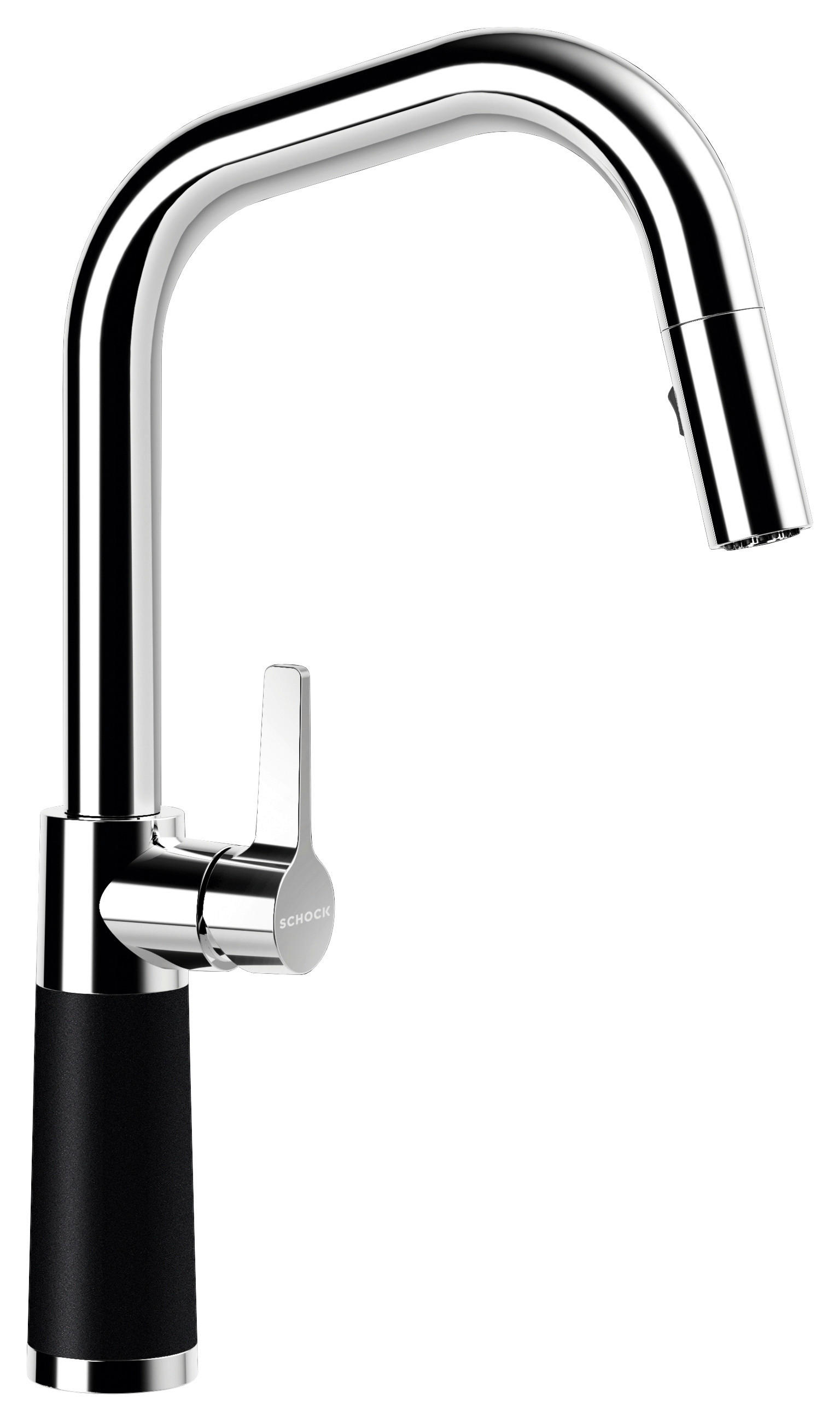 KÜCHENARMATUR 556120PUR  - Chromfarben/Schwarz, Basics, Stein/Metall (20,5/38,7/5,2cm) - Schock