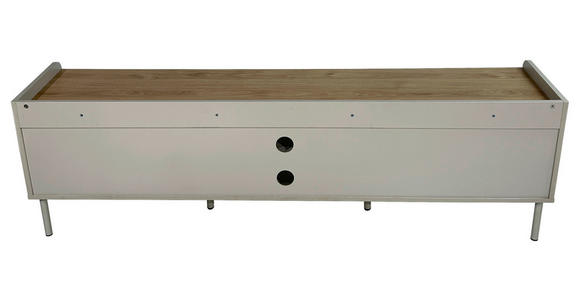 LOWBOARD SNOW in 180/54/40 cm - Eichefarben/Grau, Design, Holzwerkstoff/Metall (180/54/40cm) - Xora