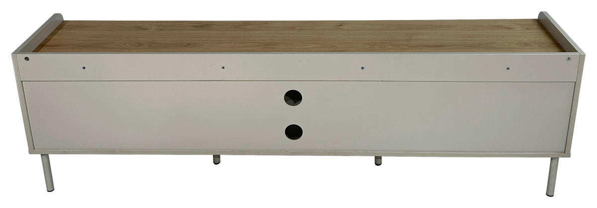 LOWBOARD SNOW  in 180/54/40 cm  - Eichefarben/Hellgrau, Design, Holzwerkstoff/Metall (180/54/40cm) - Xora