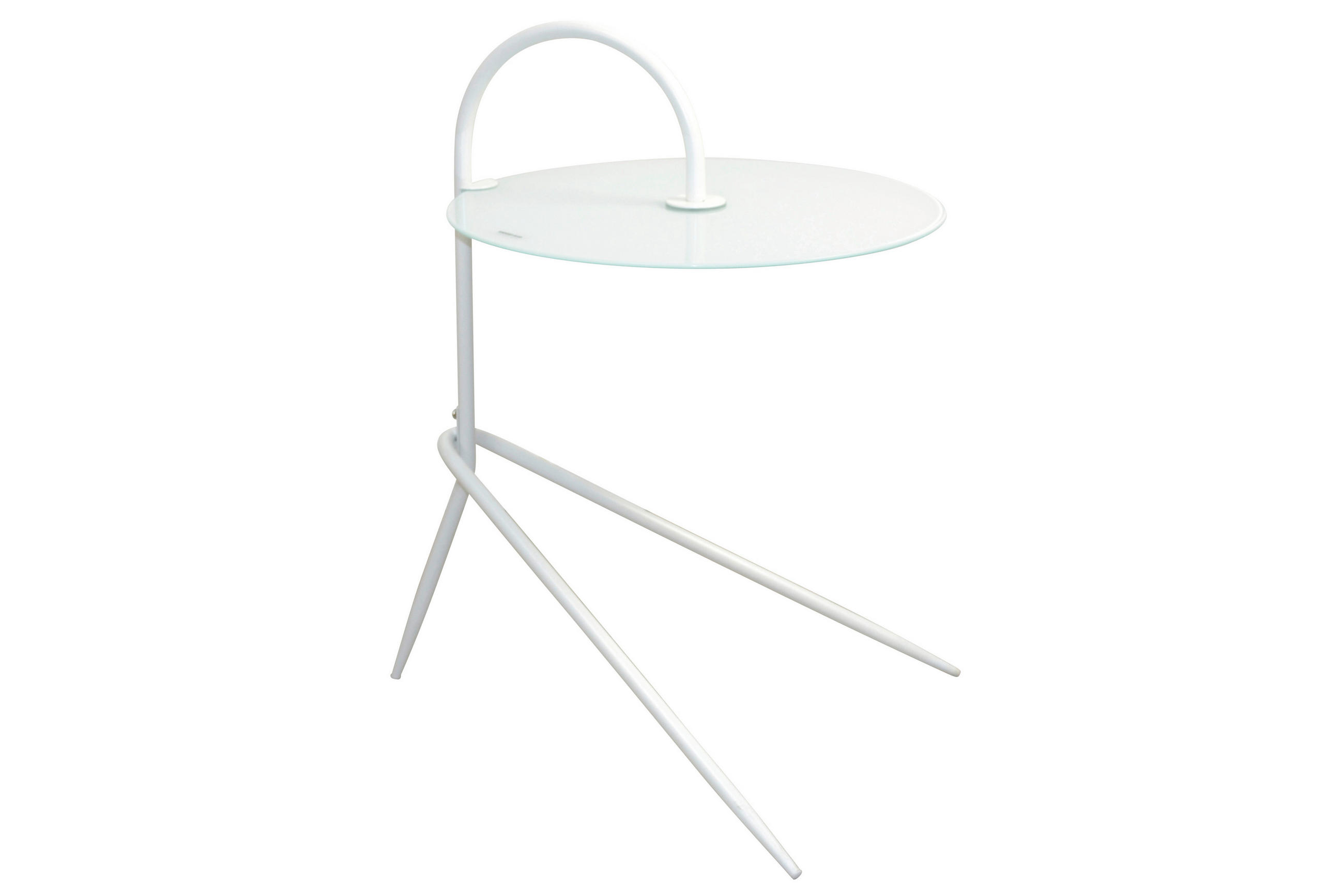 BEISTELLTISCH 45/52/64 cm Weiß rund  - Weiß, Design, Glas/Metall (45/52/64cm) - MID.YOU