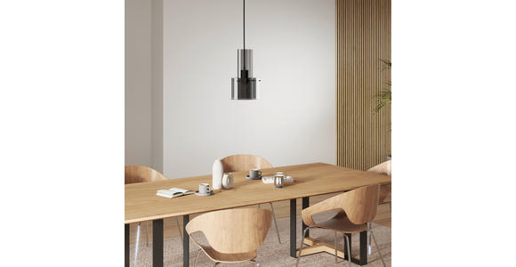 HÄNGELEUCHTE 18/150 cm  - Dunkelgrau, Design, Glas/Metall (18/150cm) - Dieter Knoll