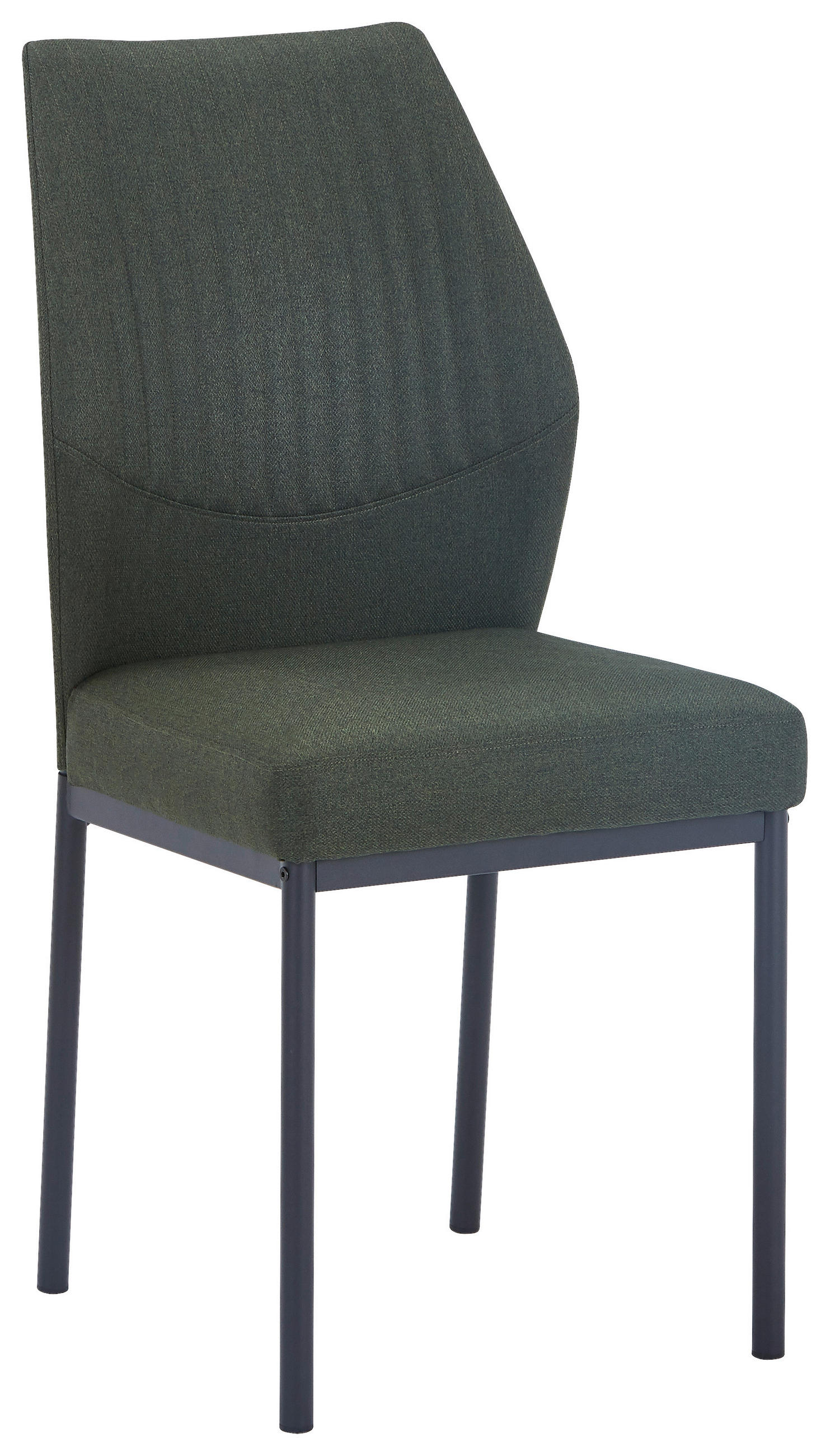 STUHL  in Eisen Leinenoptik Metall, Textil  - Schwarz/Grün, MODERN, Textil/Metall (46/98/58,5cm) - Carryhome