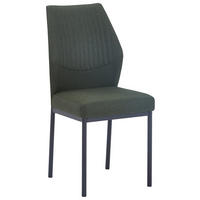 STUHL  in Eisen Leinenoptik Metall, Textil  - Schwarz/Grün, MODERN, Textil/Metall (46/98/58,5cm) - Carryhome