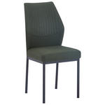 STUHL  in Eisen Leinenoptik Metall, Textil  - Schwarz/Grün, MODERN, Textil/Metall (46/98/58,5cm) - Carryhome