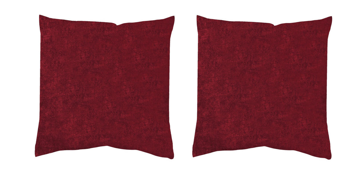 KISSENHÜLLEN-SET ELMER 40/40 cm  - Bordeaux, Basics, Textil (40/40cm)