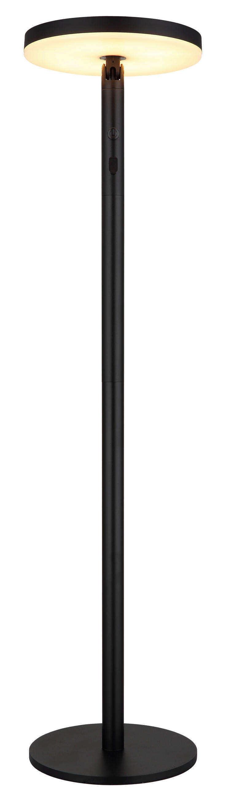 SOLARLEUCHTE  - Opal/Schwarz, Design, Kunststoff/Metall (23/145cm) - Globo