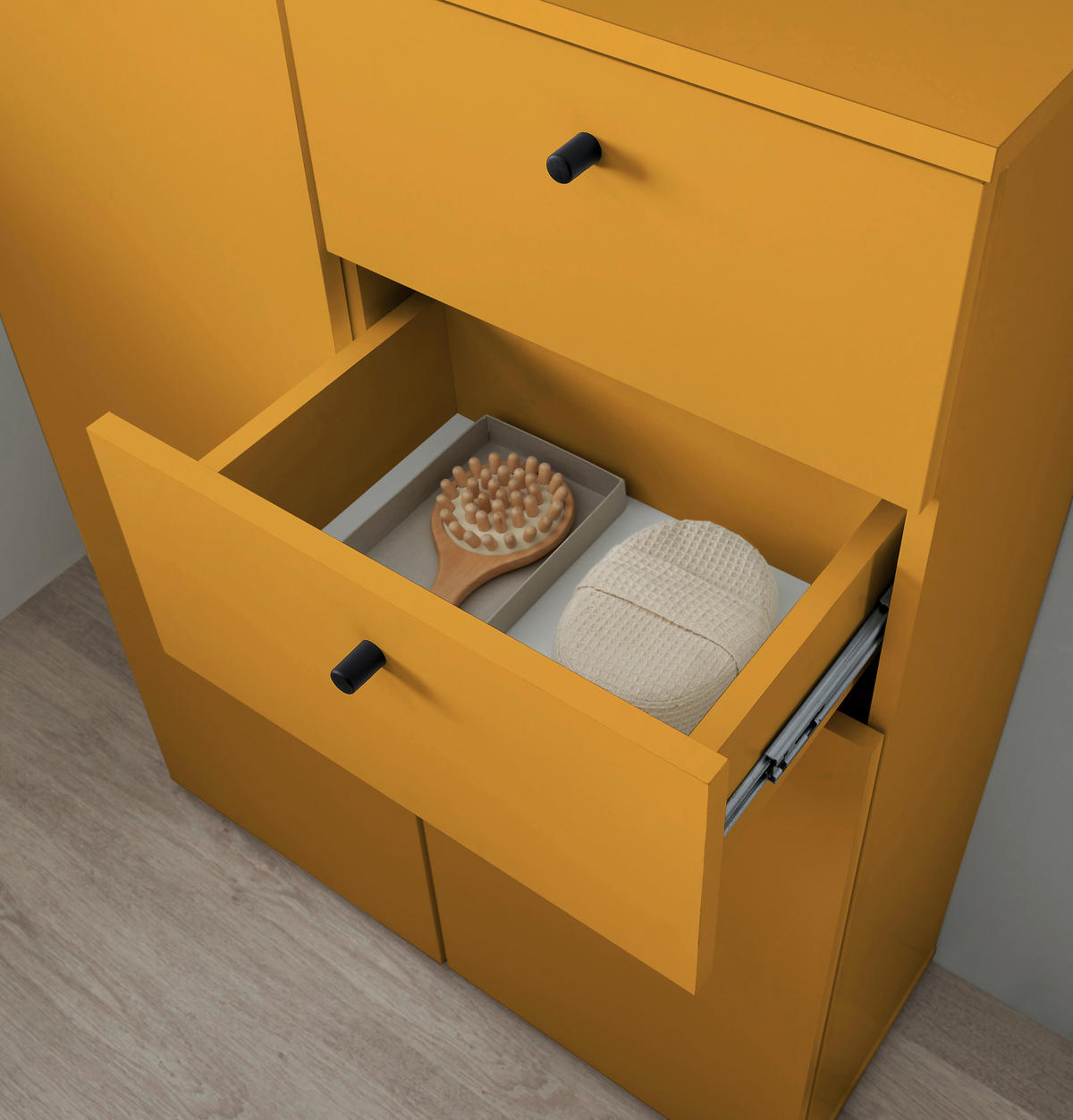 MIDISCHRANK 80/110/30 cm  - Gelb/Schwarz, Modern, Holzwerkstoff/Kunststoff (80/110/30cm) - MID.YOU