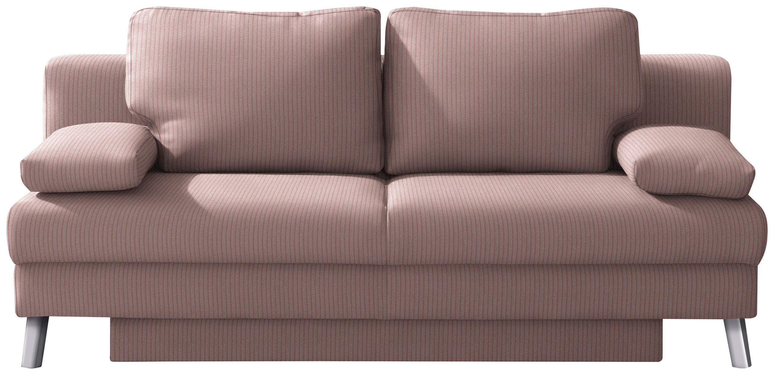 SCHLAFSOFA Cord Rosa  - Chromfarben/Rosa, Modern, Textil/Metall (194/91/90cm) - Novel
