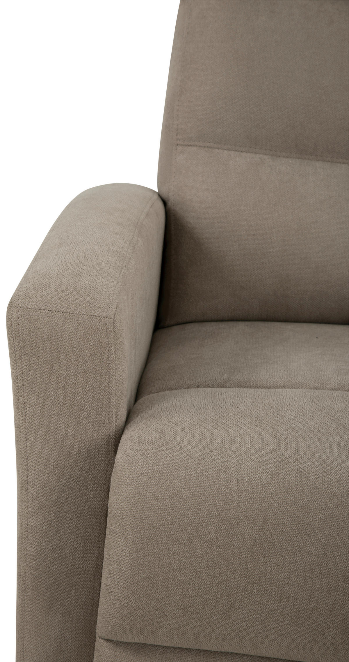 SITZGARNITUR Leinenoptik Taupe  - Taupe/Schwarz, KONVENTIONELL, Textil/Metall - P & B