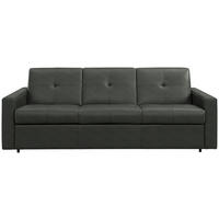 SCHLAFSOFA Dunkelgrau  - Dunkelgrau/Schwarz, Konventionell, Leder/Kunststoff (206/81/96cm) - Novel