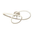 LED-DECKENLEUCHTE 55/55/15 cm   - Sandfarben/Chromfarben, Design, Kunststoff/Metall (55/55/15cm) - Novel