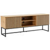 LOWBOARD Bueno  in 160/60/40 cm  - Schwarz/Eiche Artisan, MODERN, Holzwerkstoff/Metall (160/60/40cm) - Xora
