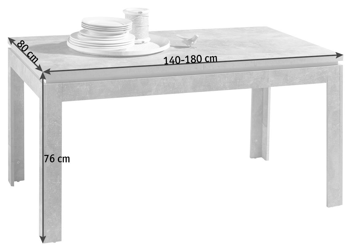 ESSTISCH in Holzwerkstoff 140/80/76 cm  - Weiss/Grau, Modern, Holzwerkstoff (140/80/76cm) - MID.YOU