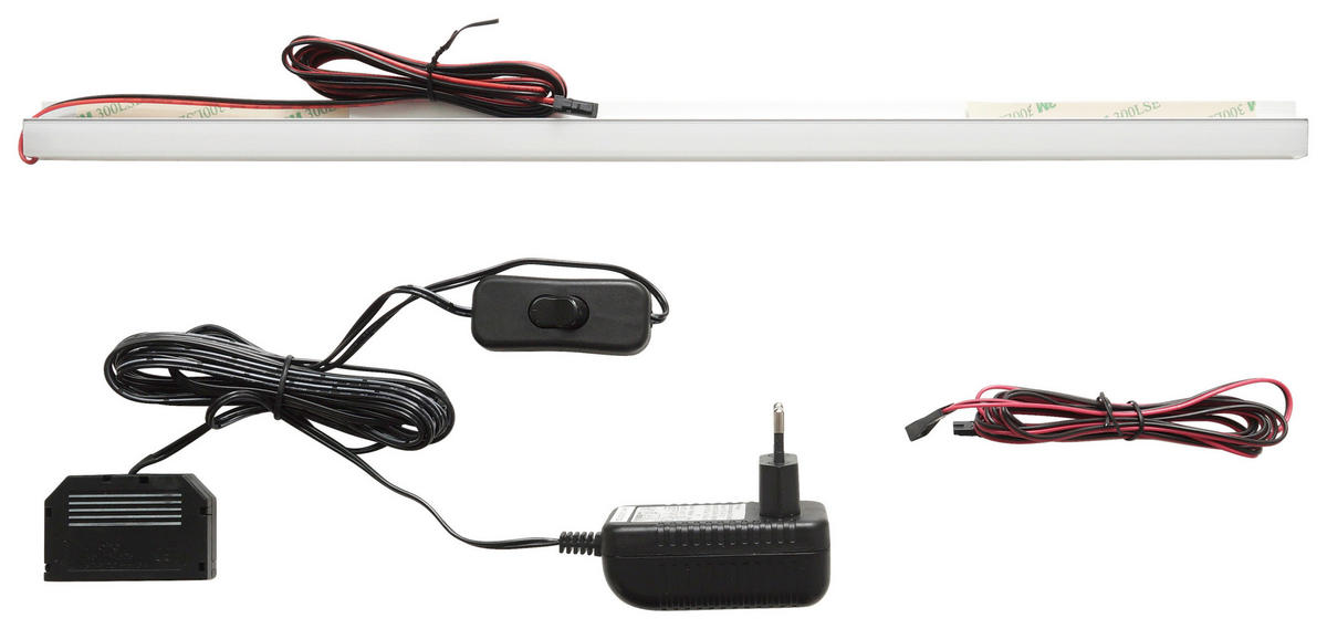 Iluminare Rafturi Detașabile  - alb, Design, plastic/metal (30/2/2cm) - MID.YOU