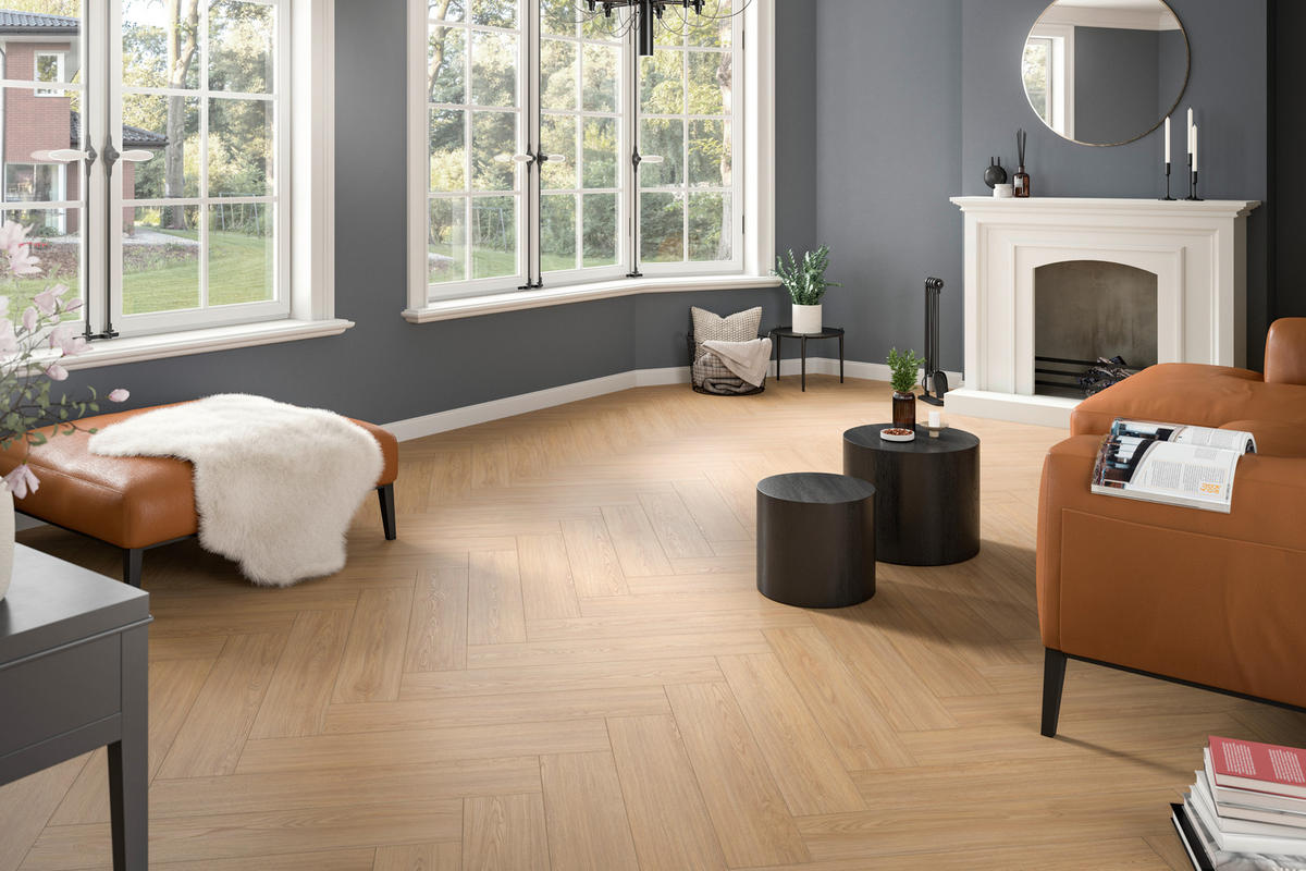 LAMINATBODEN Casella Eiche EGGER Nature Sense Herringbone  per  m² - Eichefarben/Braun, KONVENTIONELL, Holzwerkstoff (84/16.8/0.8cm) - Egger Holzwerkstoffe