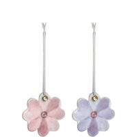 FÜGGŐDÍSZ - lila/rózsaszín, Design, textil/kerámia (7,00/7,00/0,20cm) - Leonardo