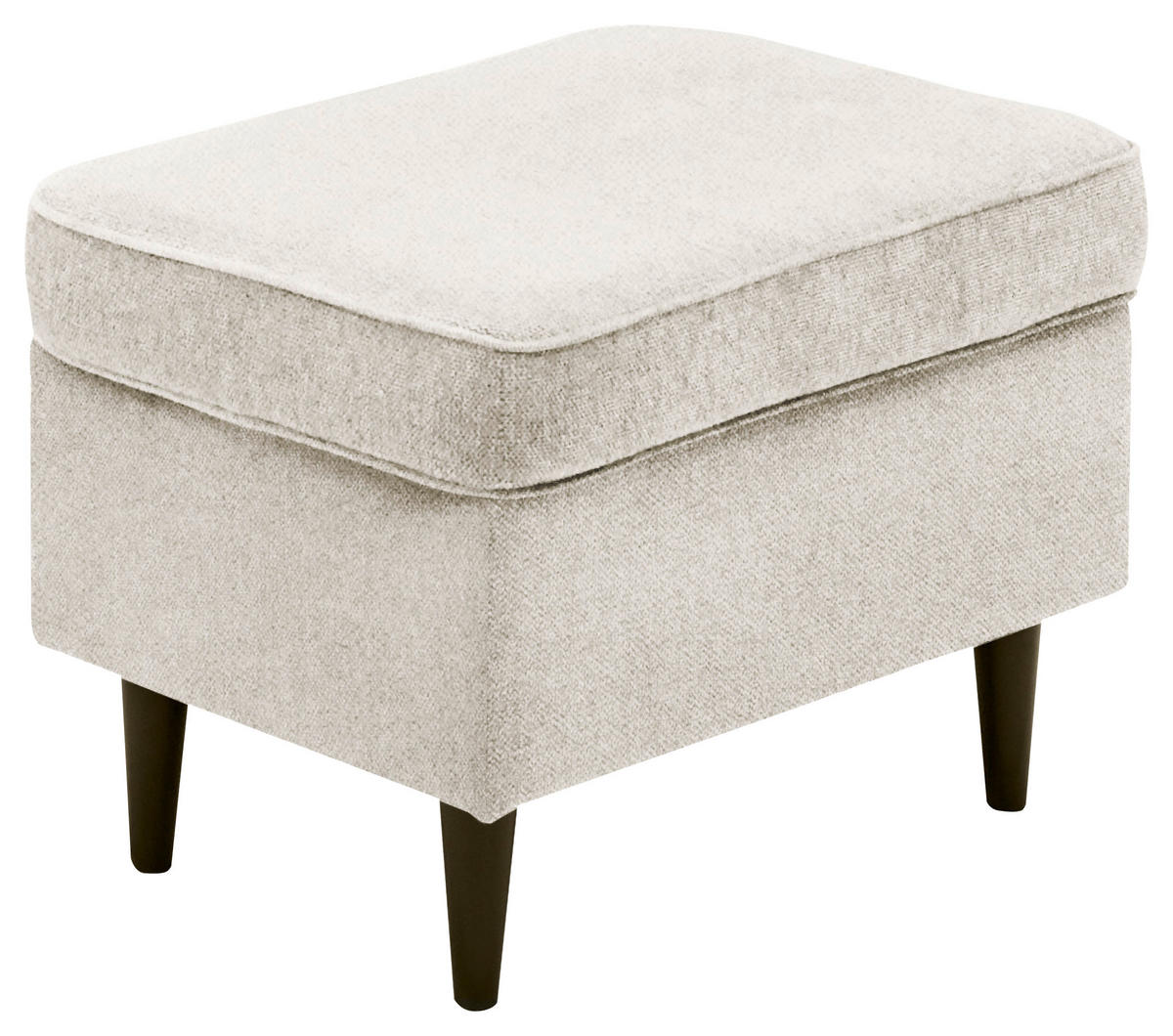 HOCKER in Textil Creme, Schwarz  - Creme/Schwarz, Basics, Holz/Textil (63/43/42cm) - Carryhome