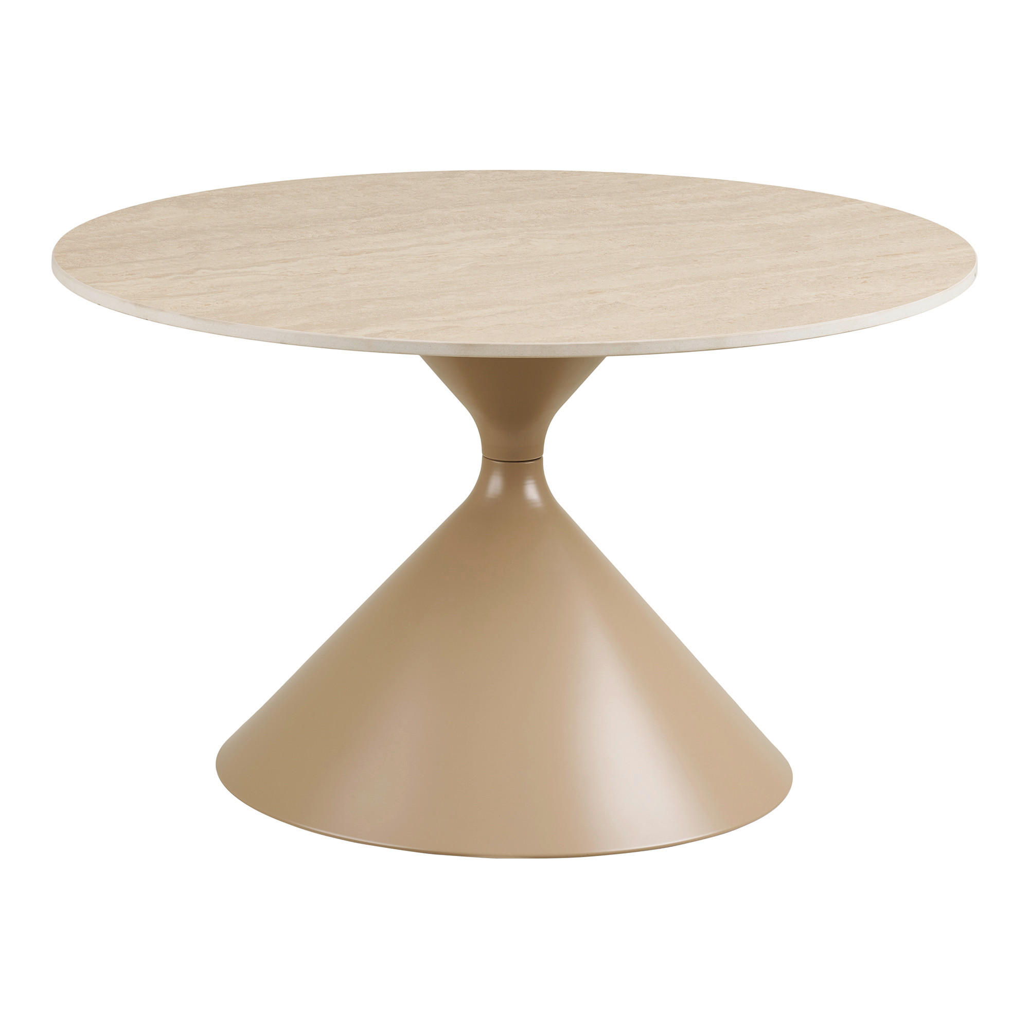COUCHTISCH Annecy 70/70/41 cm rund Sandfarben  - Sandfarben, Design, Stein/Metall (70/70/41cm) - MID.YOU
