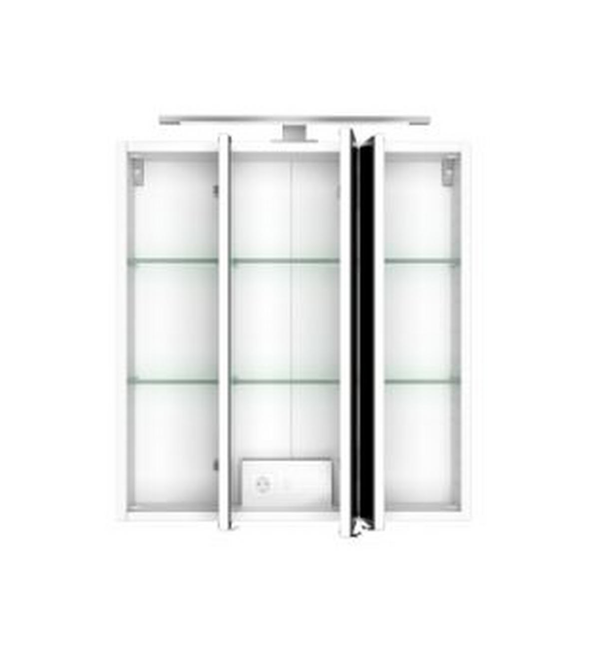 SPIEGELSCHRANK 60/64/20 cm  - Alufarben/Graphitfarben, Basics, Glas/Holzwerkstoff (60/64/20cm) - Held