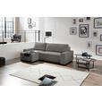 ECKSOFA in Cord, Webstoff Braun  - Schwarz/Braun, MODERN, Holz/Textil (157/265cm) - Carryhome