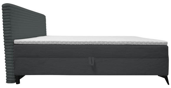 BOXBETT 160/200 cm in Dunkelgrau - Dunkelgrau/Schwarz, Design, Holz/Holzwerkstoff (160/200cm) - Xora